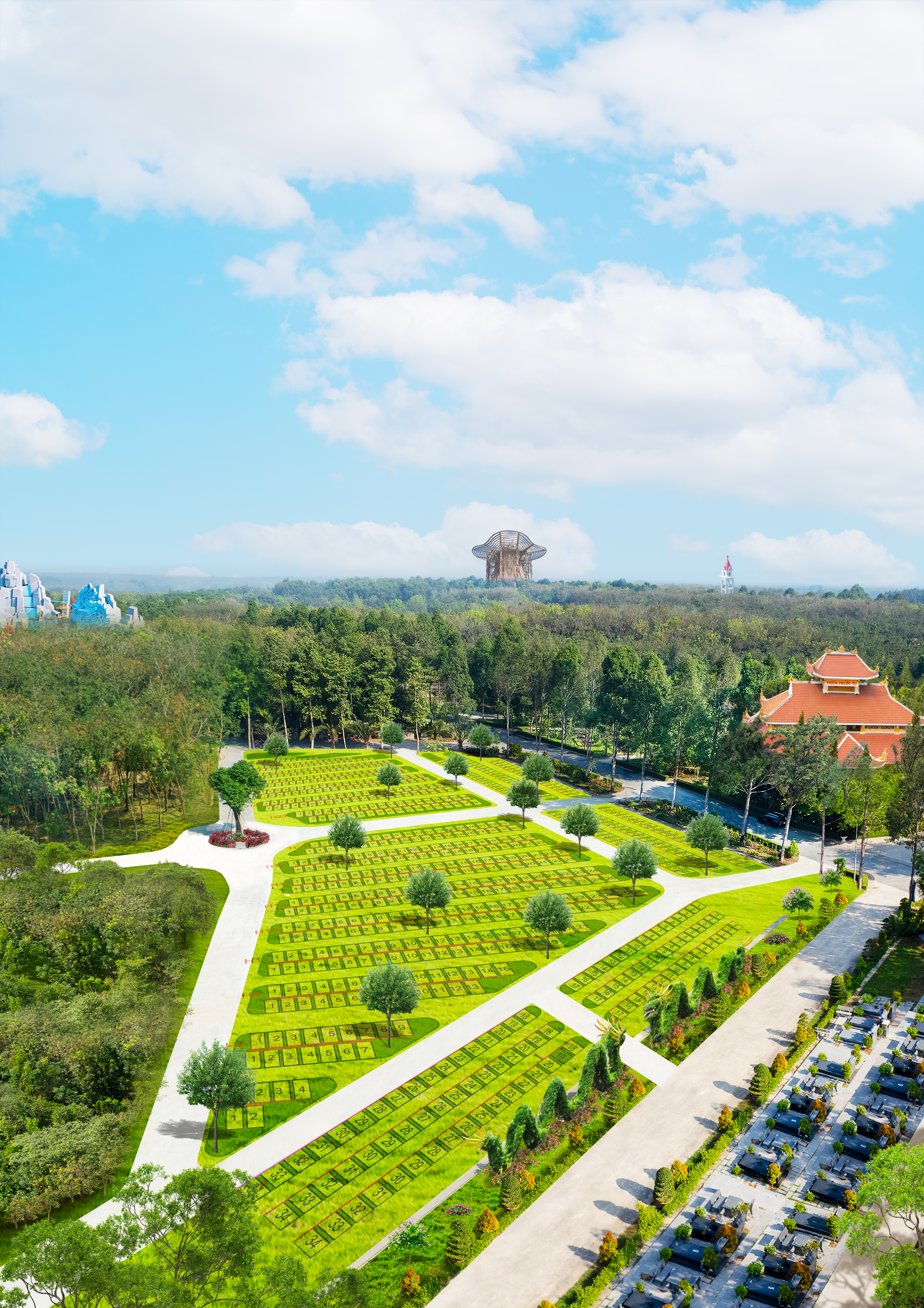 Khu Long Phụng và các khu mộ đơn đôi cao cấp
